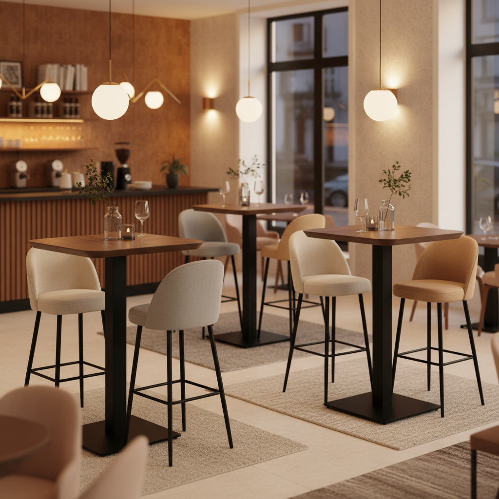 Horeca Bartafel Walnoot 70×70 – Luxe, Stijl & Duurzaamheid in Één