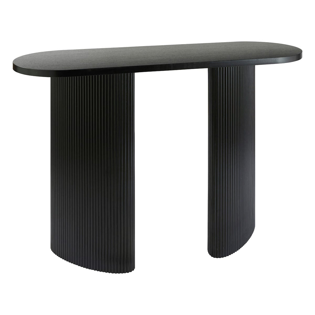 Sidetable Japandi zwart met ronde vormen | 120x40x80cm