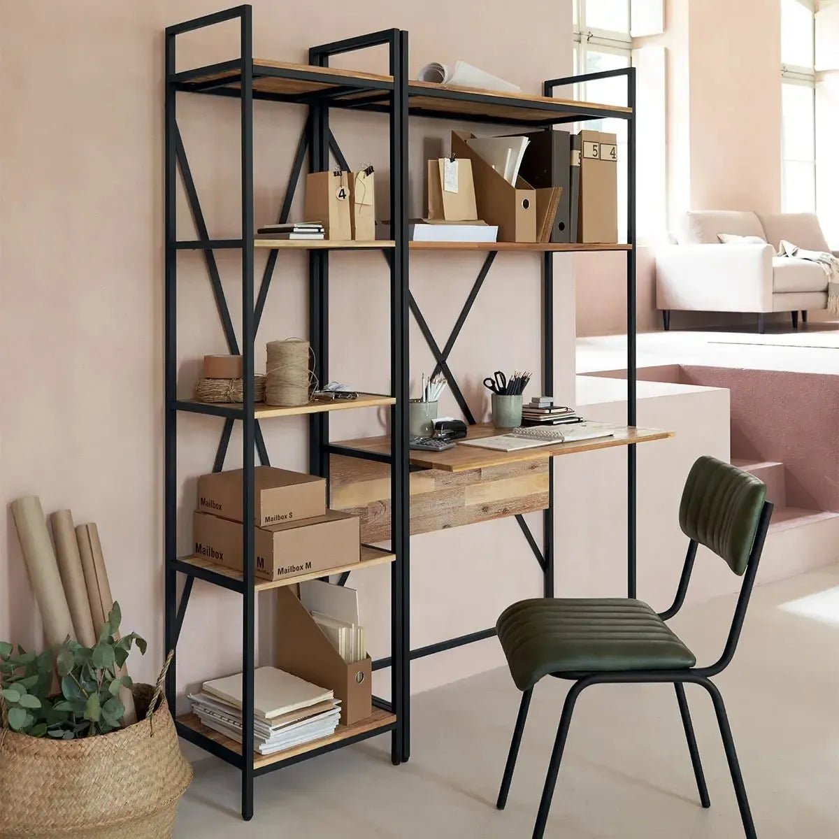 Plank Bureau "Enna" - Stijlvol en Functioneel - Industrieelinhuis.nl