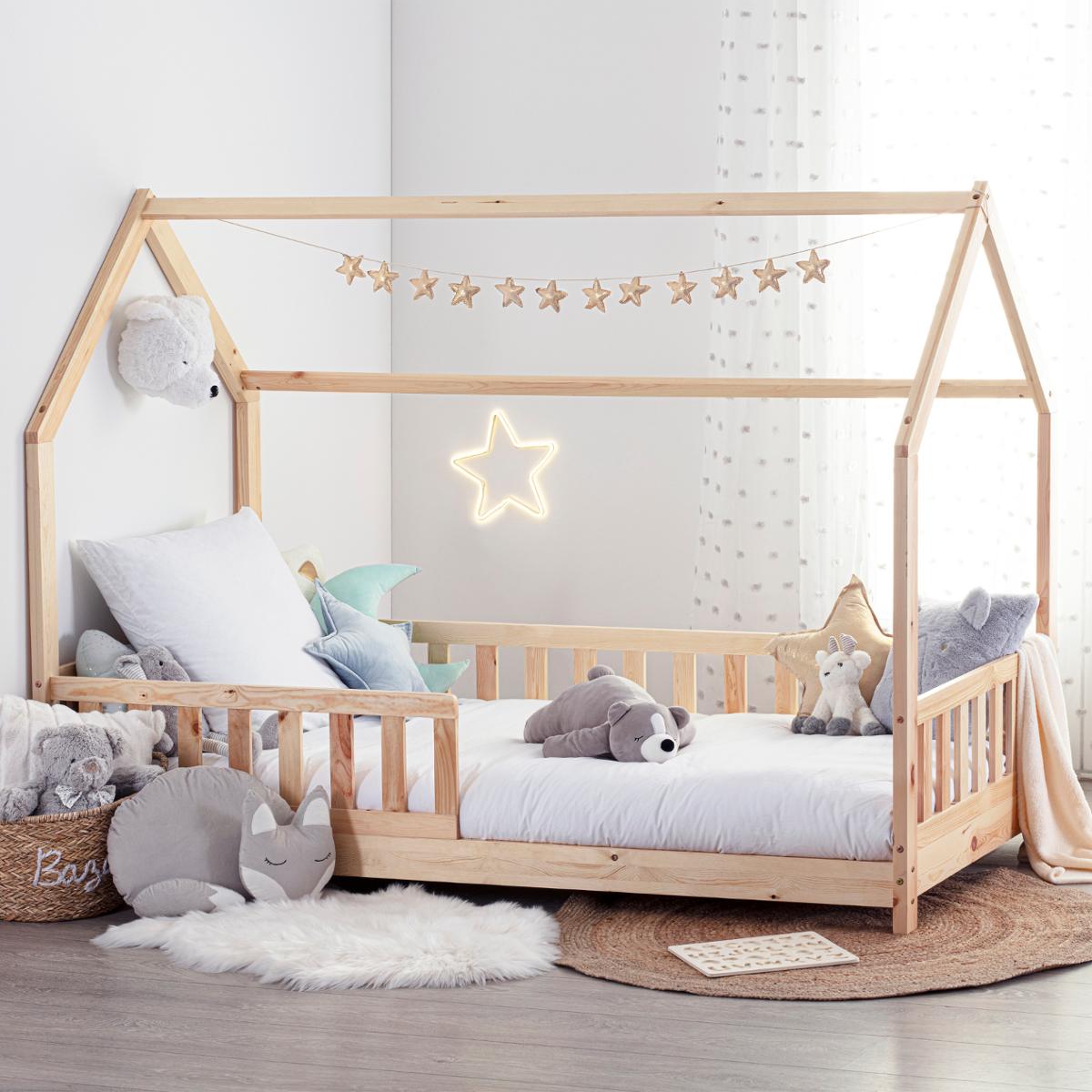 Kinderbed naturel hout tent Bosco - Industrieelinhuis.nl