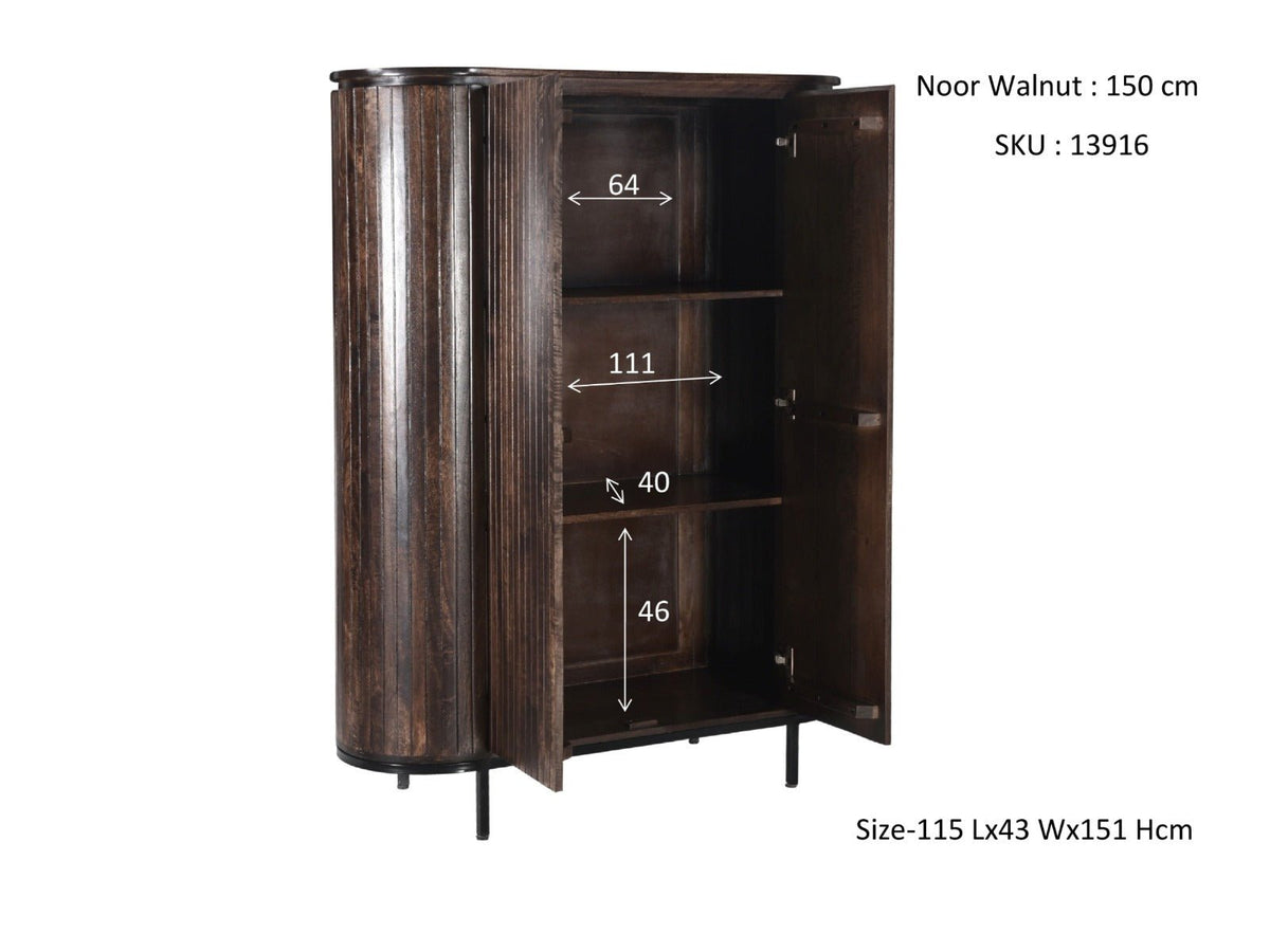 Noor Walnut 150cm - Industrieelinhuis.nl