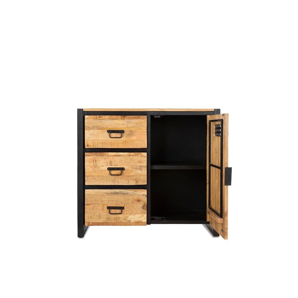 Dressoir Mangohout Luna 94cm - Industrieelinhuis.nl