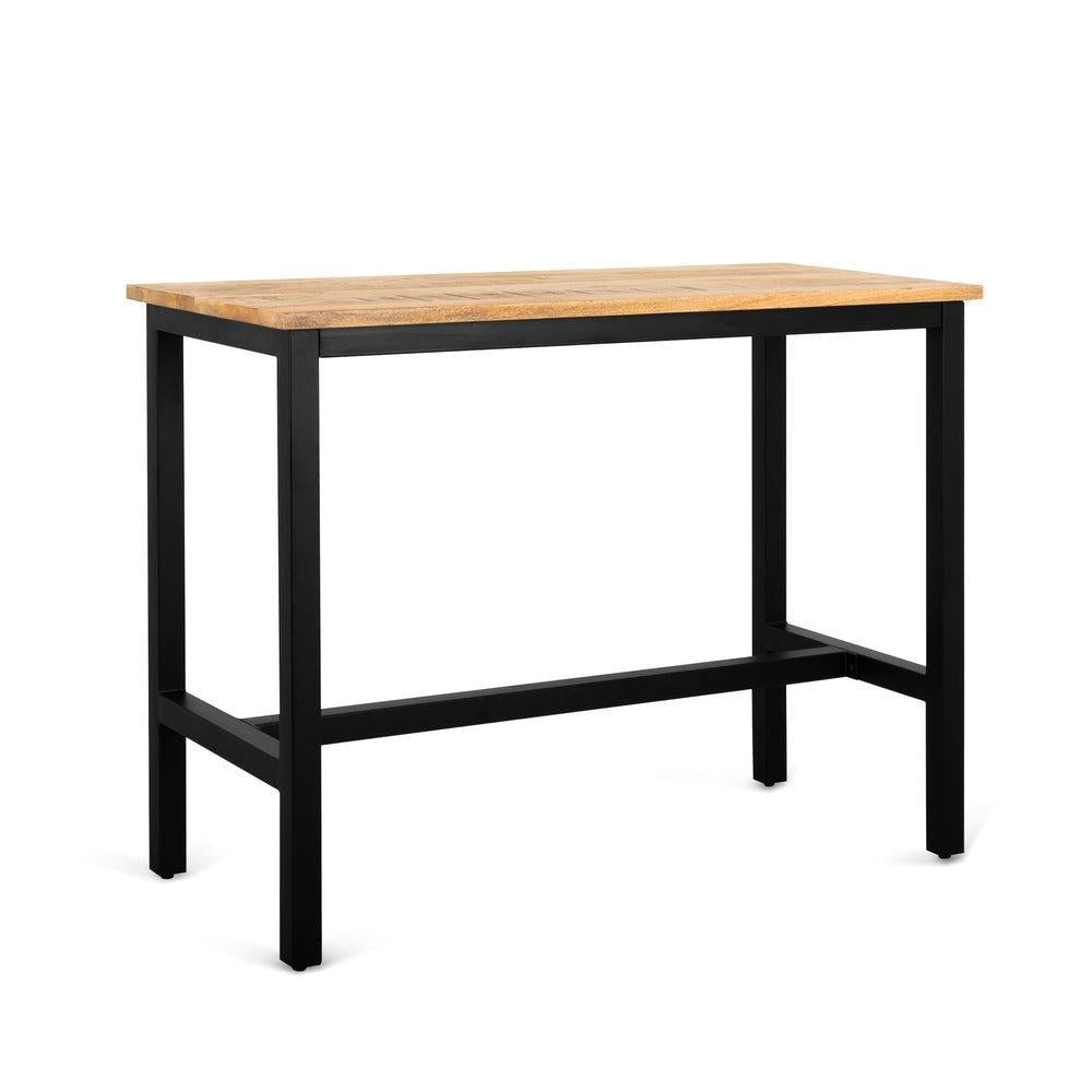 Bartafel Industrieel Design | Mangohout en Staal | 135x65x105cm - Industrieelinhuis.nl