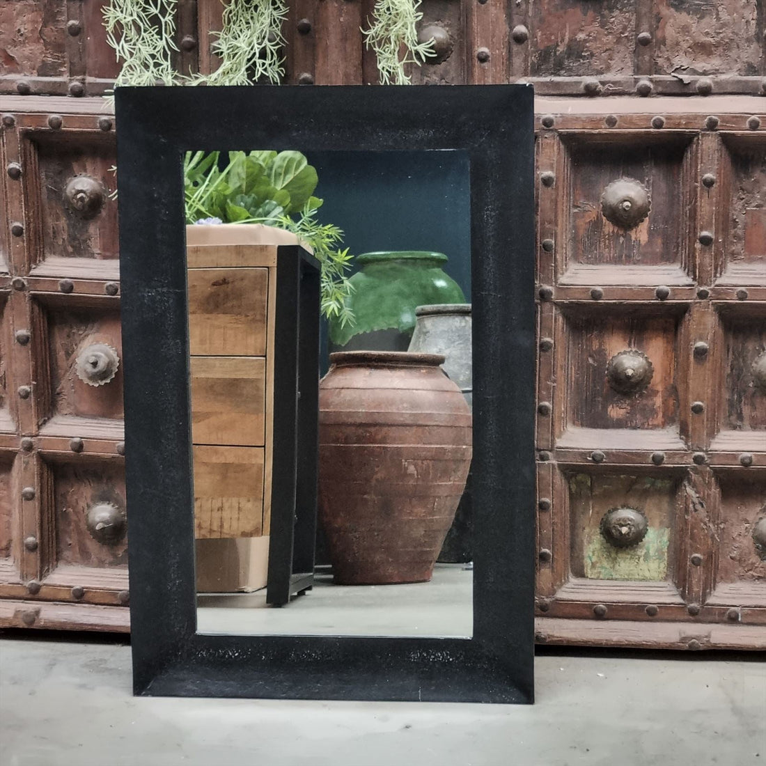 Spiegel Vierkant Zwart - Industrieelinhuis.nl