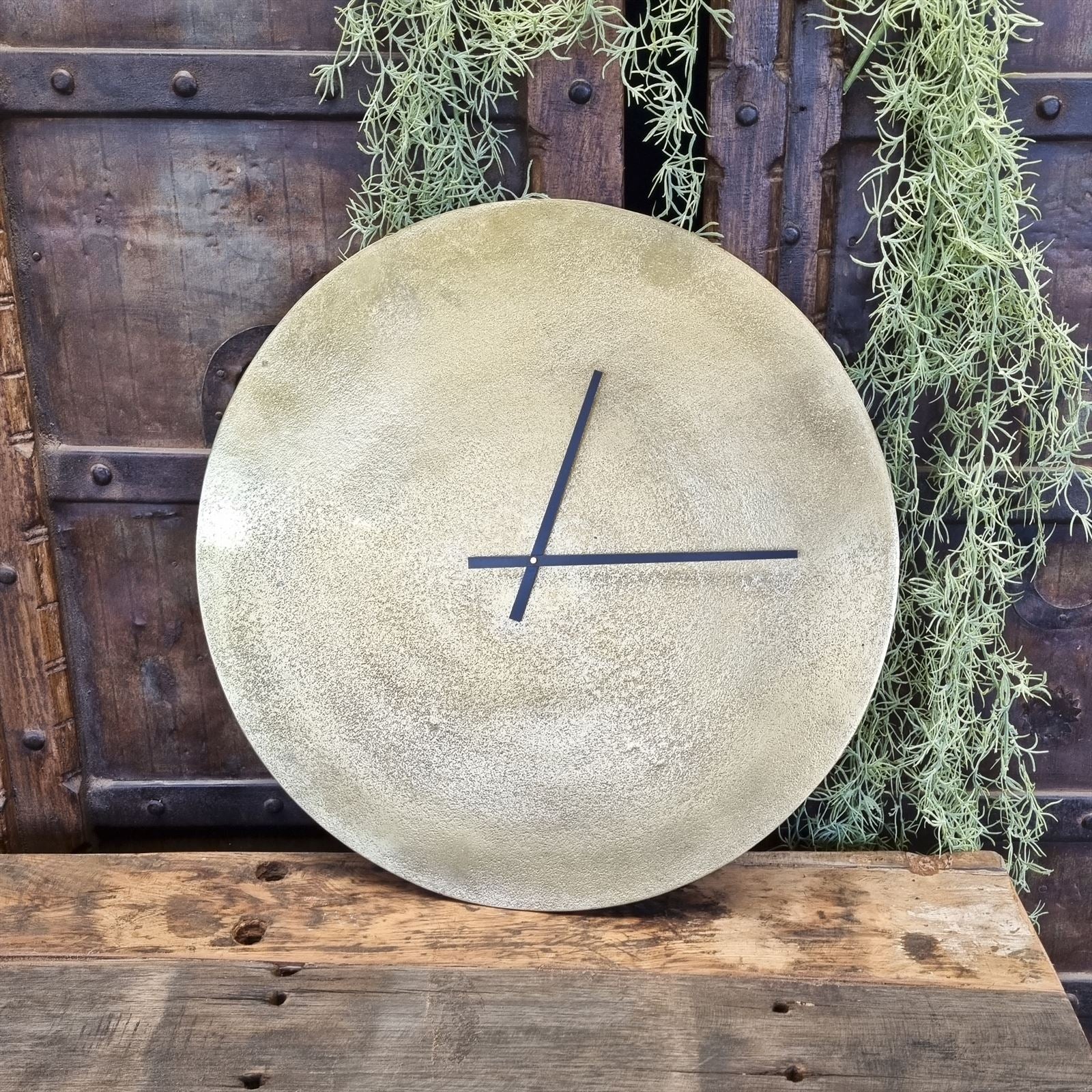 Klok Antiek Brons Klein - Industrieelinhuis.nl