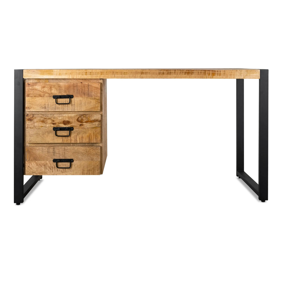 Britt Bureau met Lade Mangohout en Staal - Industrieelinhuis.nl