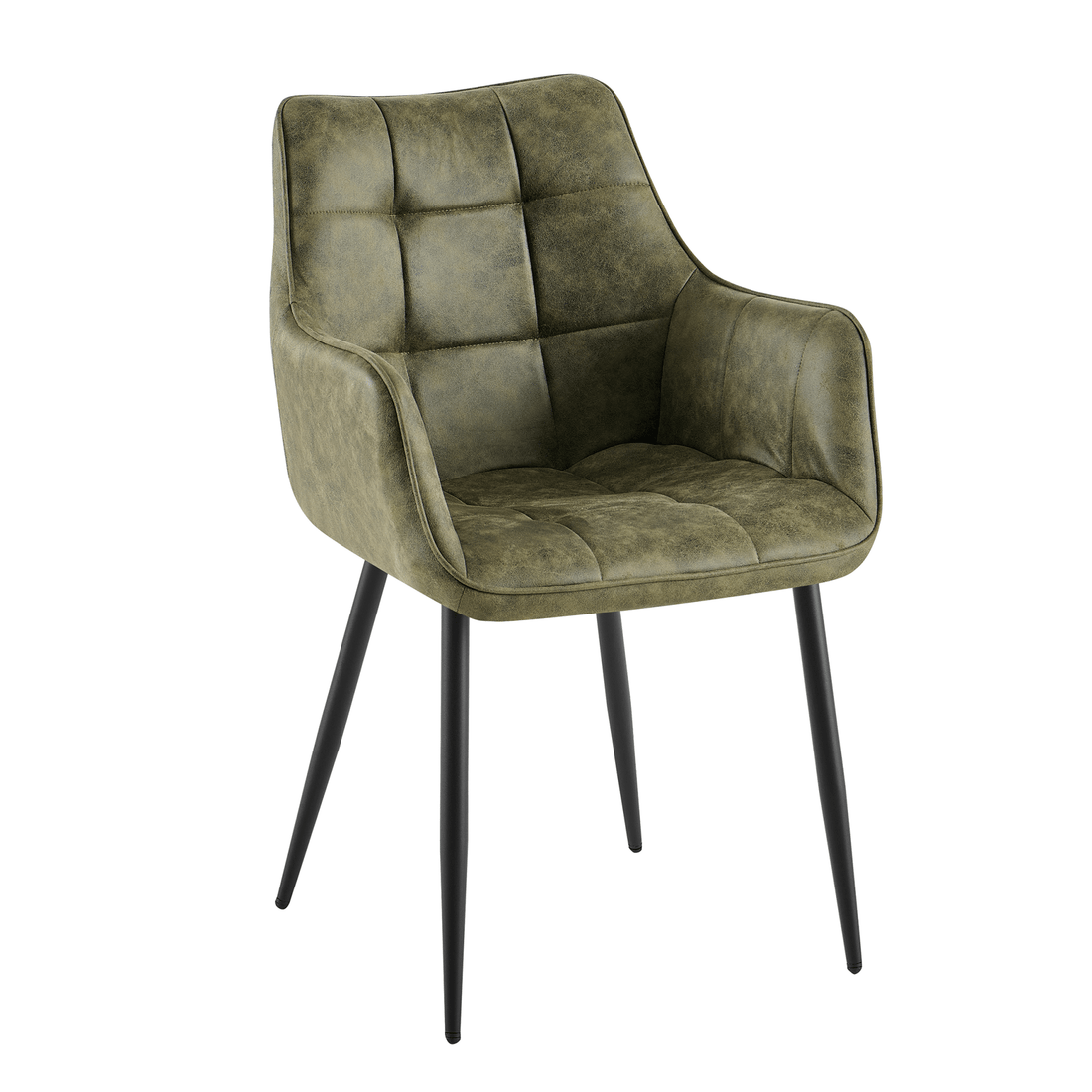 Eetkamerstoel Lucille Arm CEP 04 Army Groen - Industrieelinhuis.nl