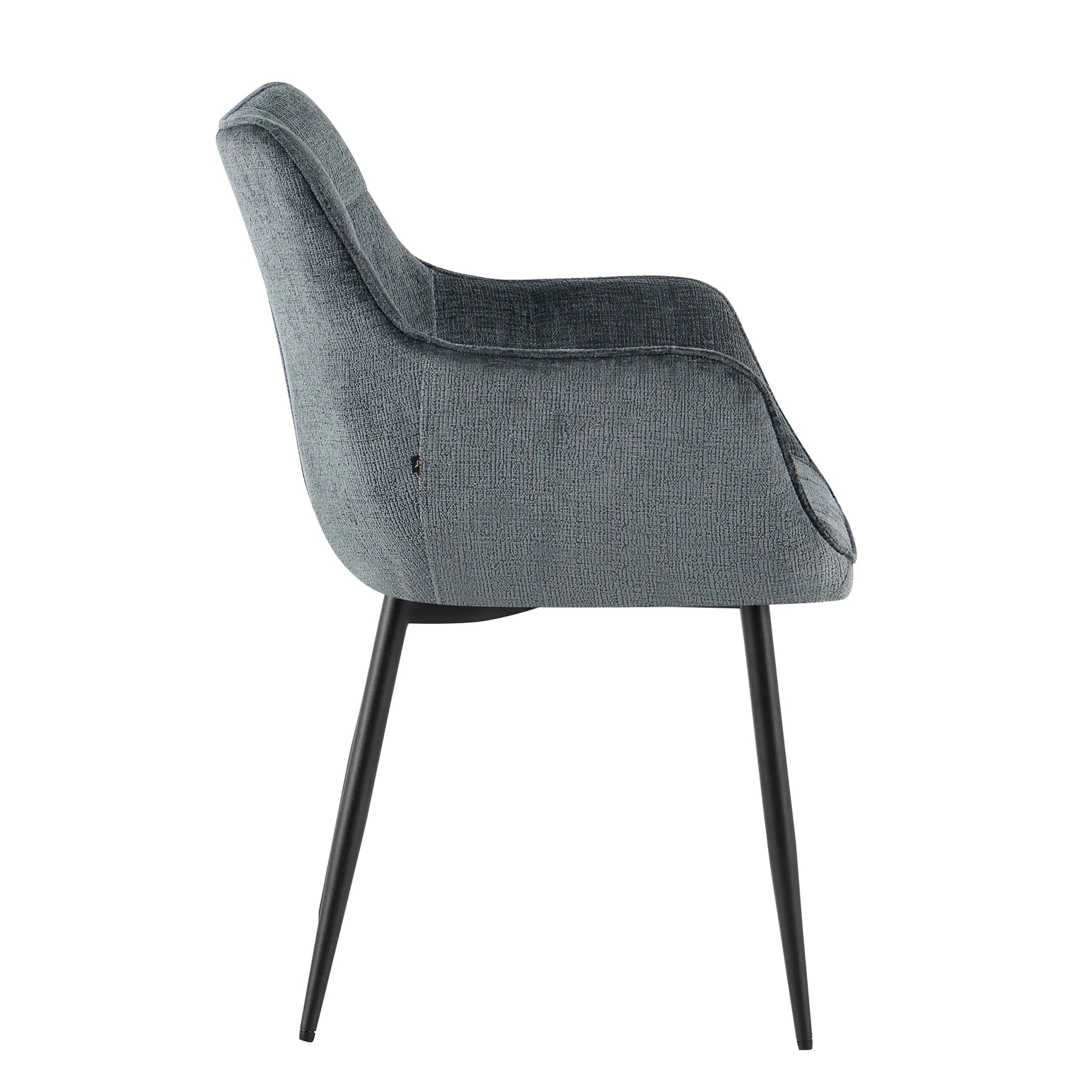Eetkamerstoel Lucille Arm Perfect Harmony 90 Petrol - Industrieelinhuis.nl