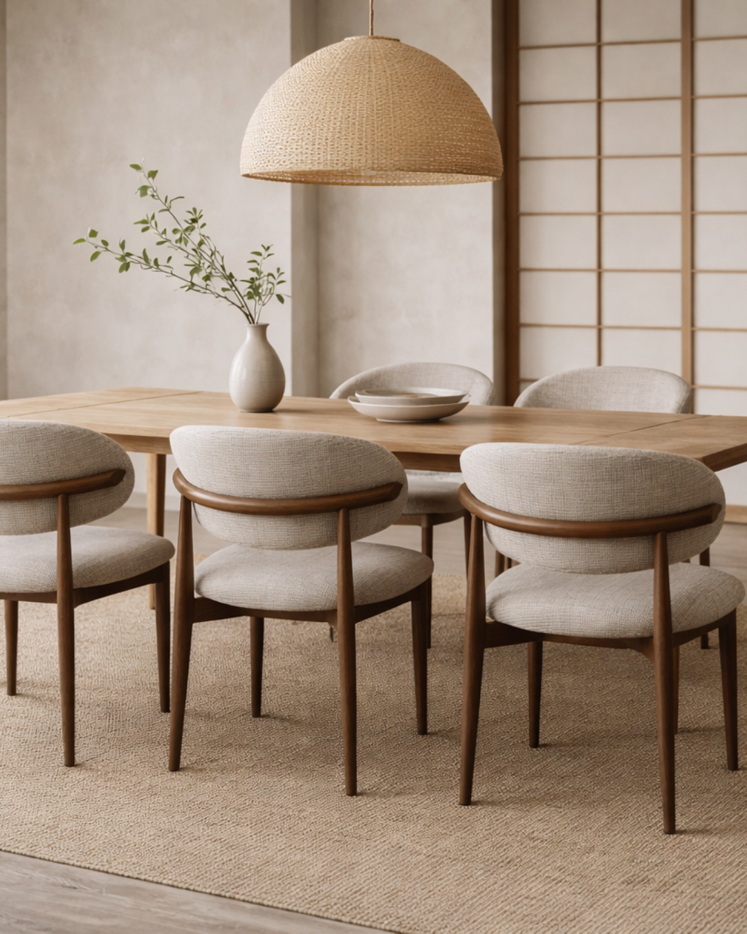 Japandi eettafel stoel (bestellen per 2) - Industrieelinhuis.nl