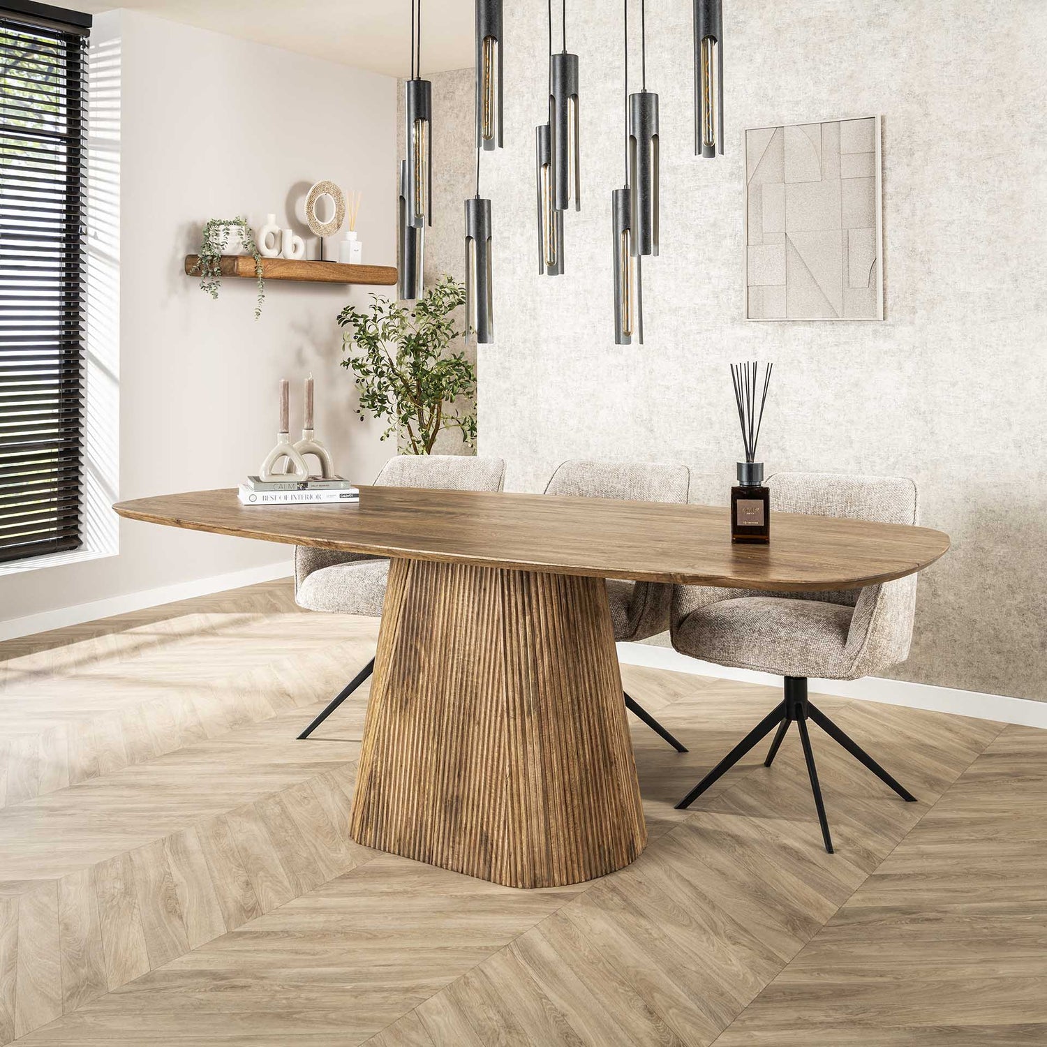 Organische eetkamertafel Flow - Industrieelinhuis.nl
