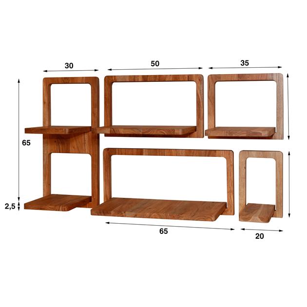 Wandschap Curvy set/5