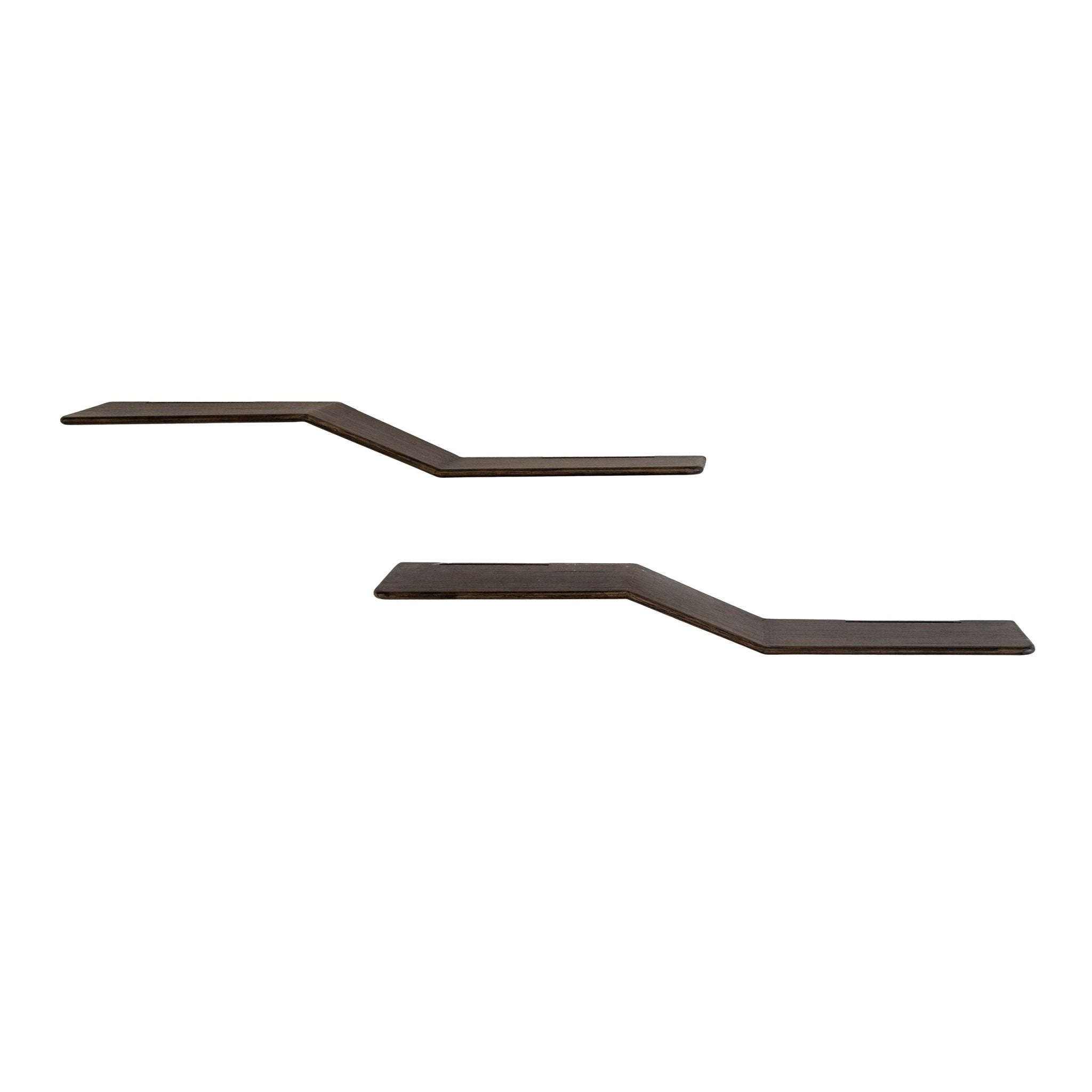 Wandplank Maya Teak S-shape set/2