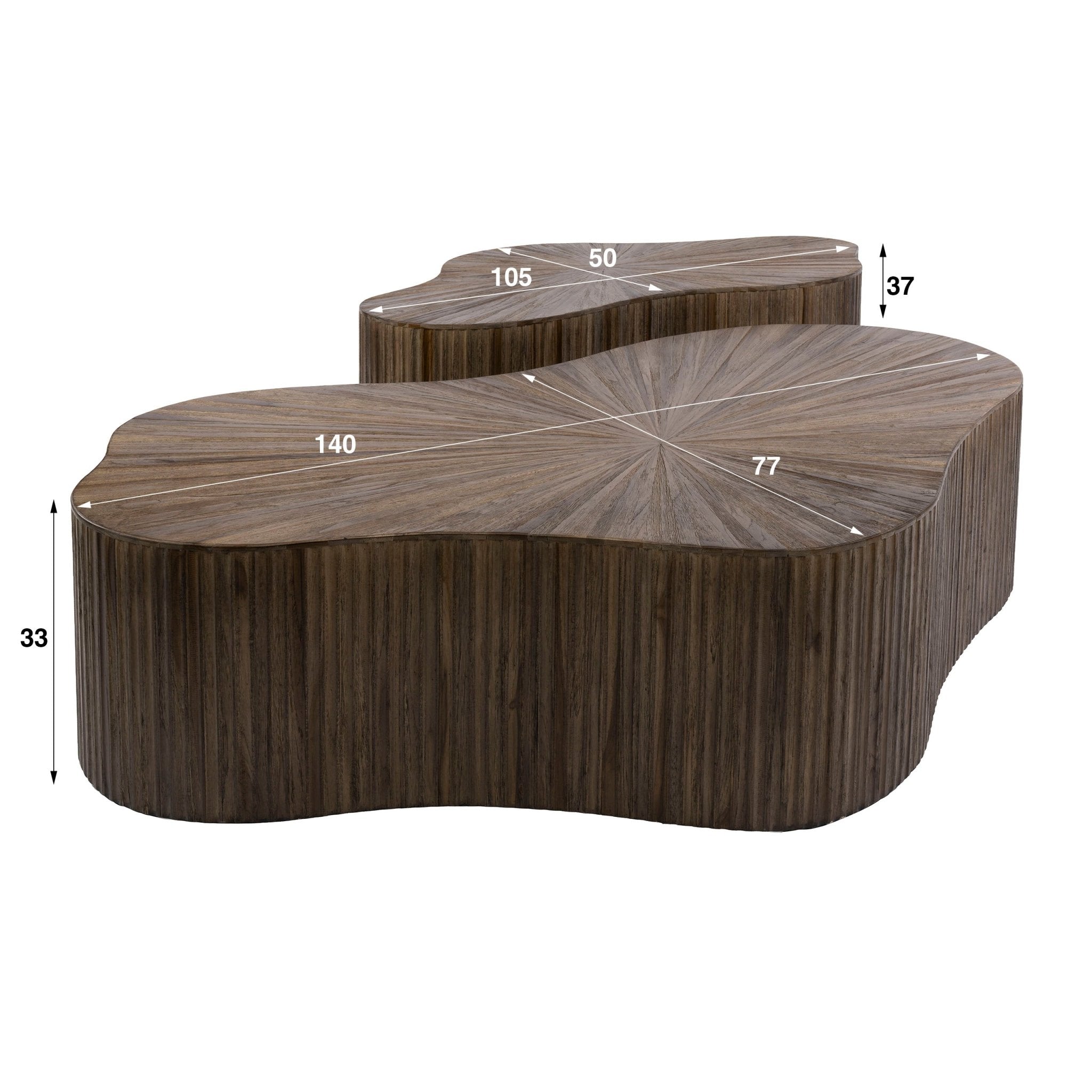 Salontafel Maya Teak XL shamrock set/2