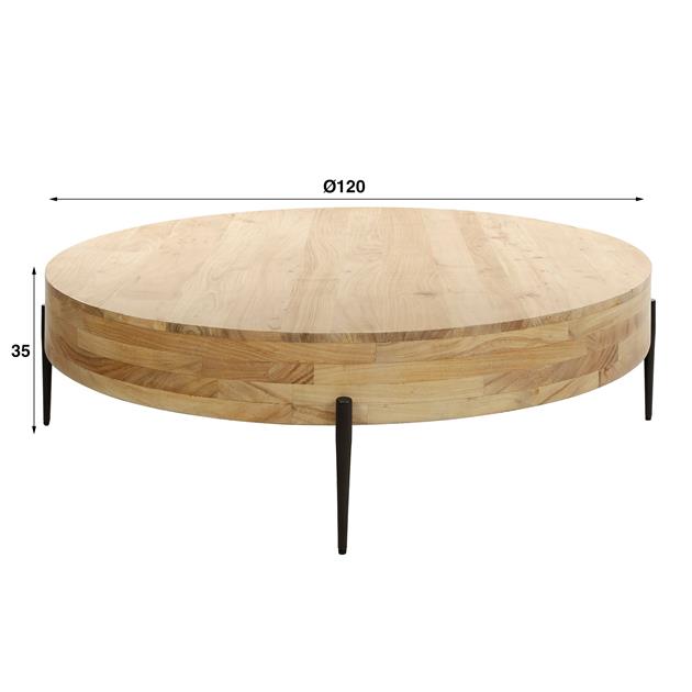 Salontafel Bulky Wood Ø120