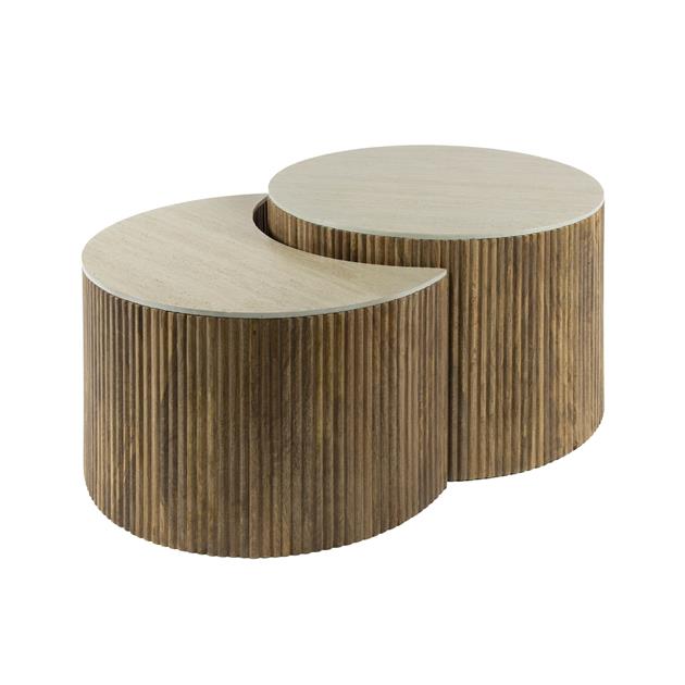 Salontafel Nuovo half rond set/2