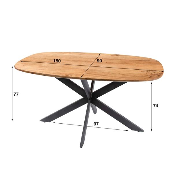 Eettafel Arhus Solid 150