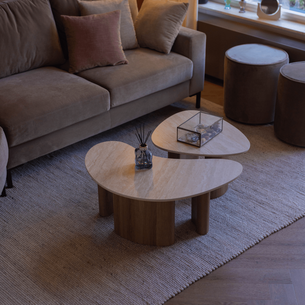 Salontafel set van 2 Trevi | Organische salontafels - Industrieelinhuis.nl
