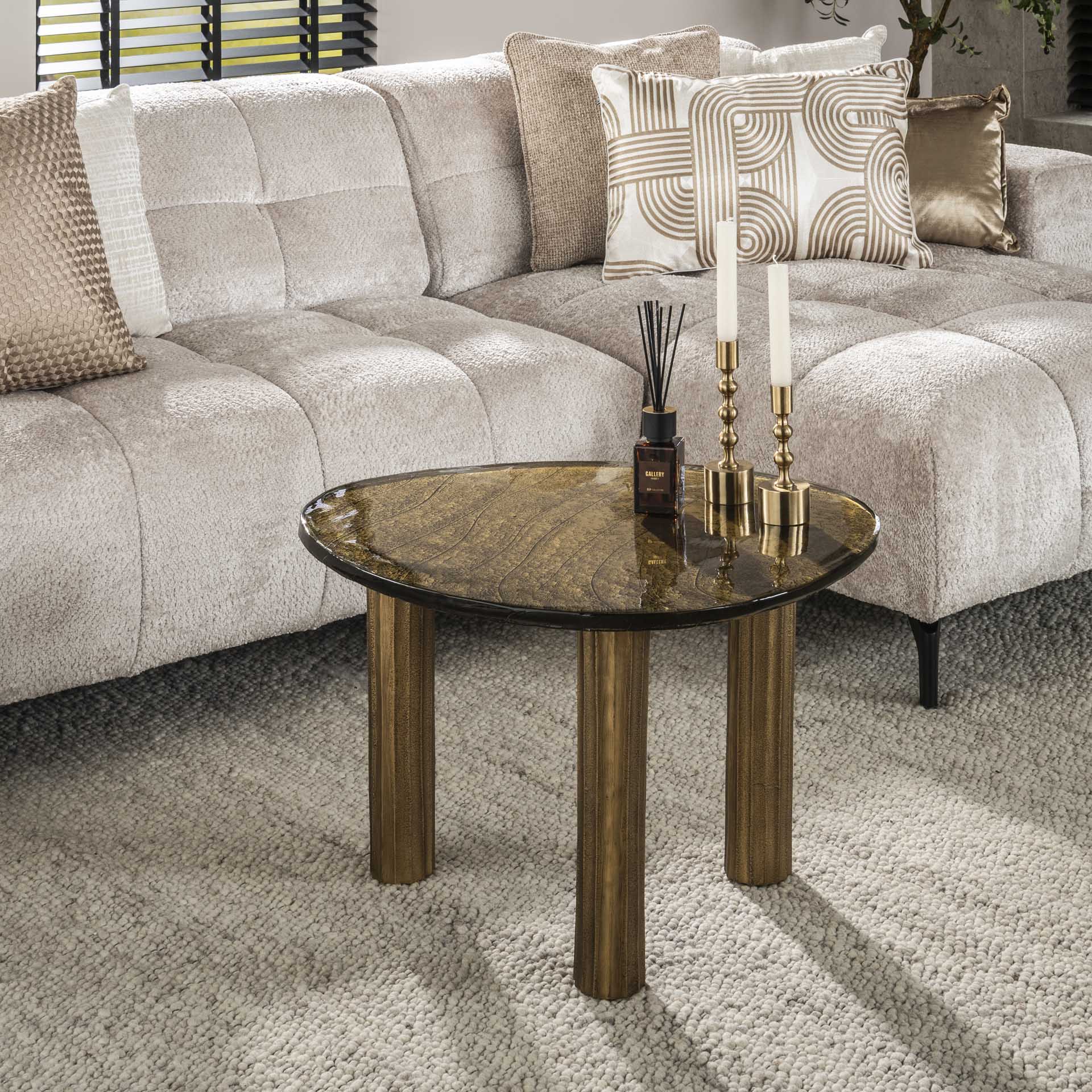 Ronde Salontafel Astra L Goud