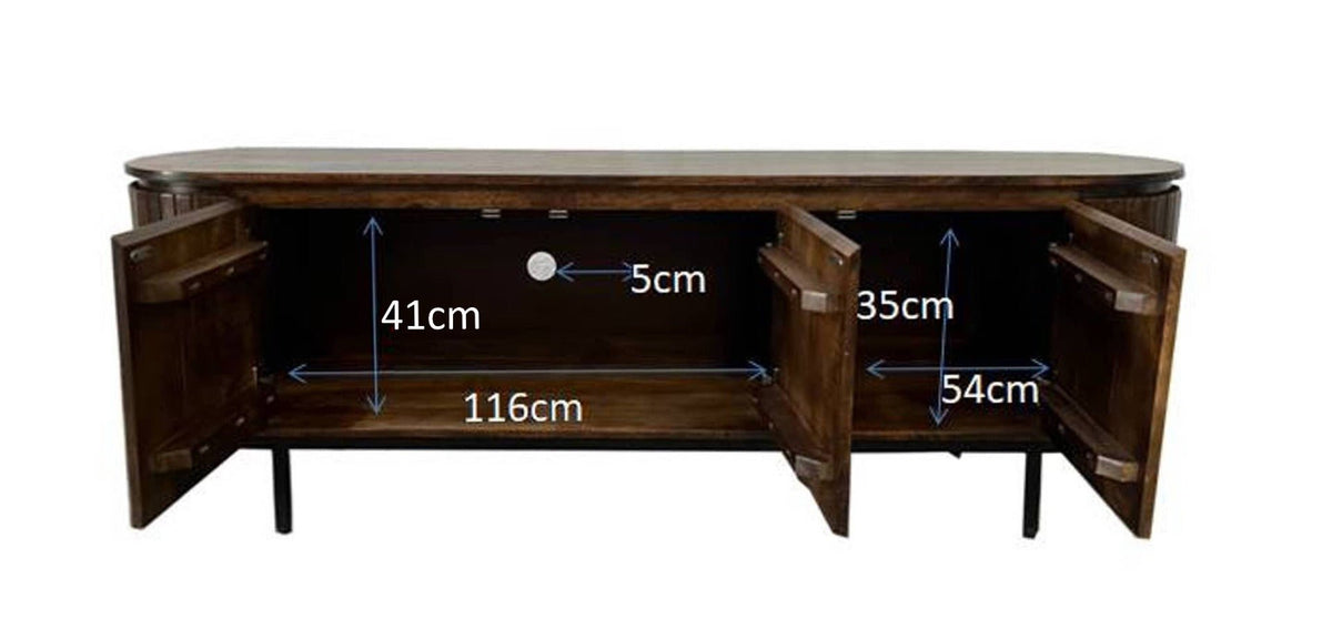 Noor Walnut 170cm - Industrieelinhuis.nl