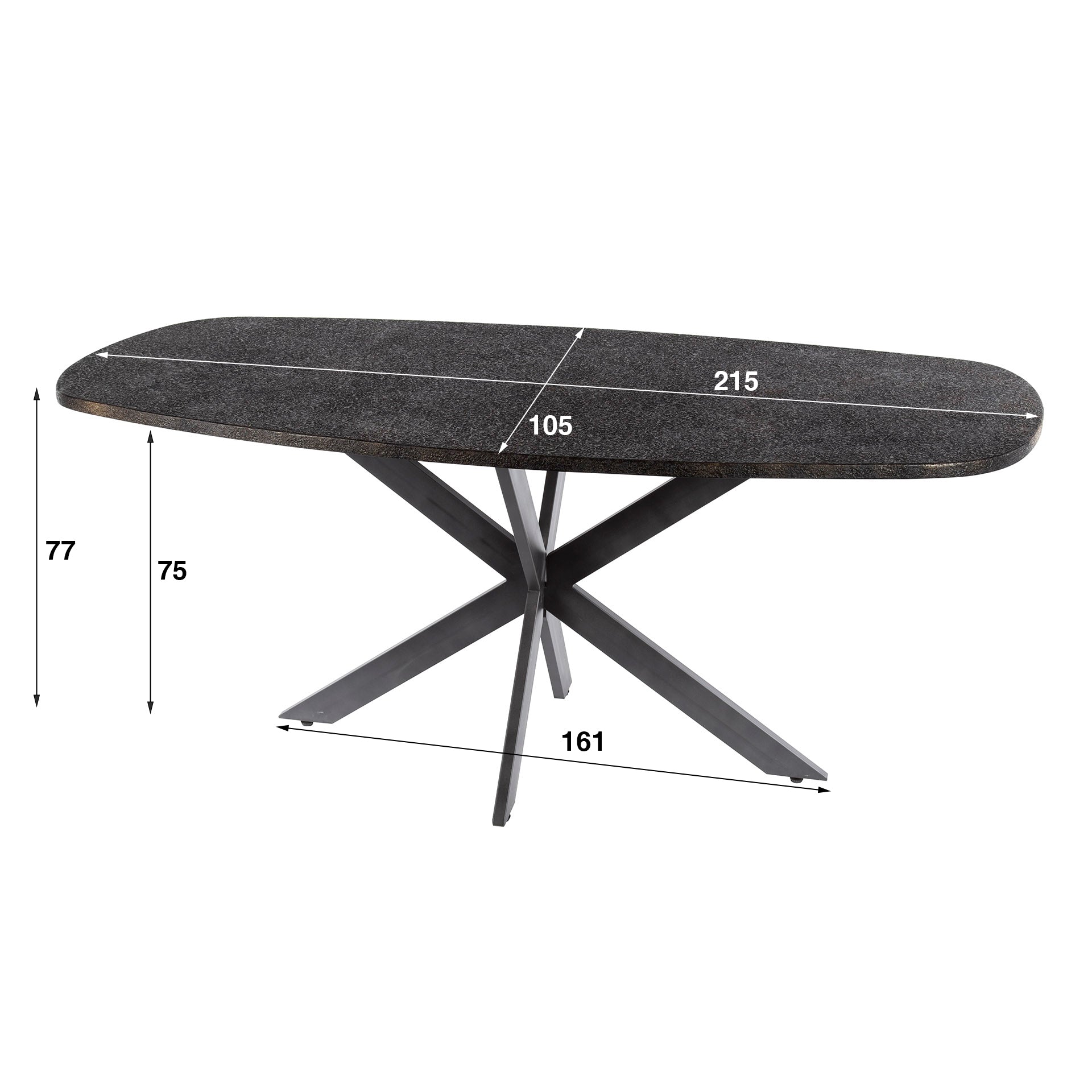 Eettafel Deens Dave 215cm - Industrieelinhuis.nl