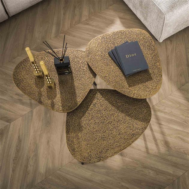 Salontafel set van 3 Nia Driehoek Antiek