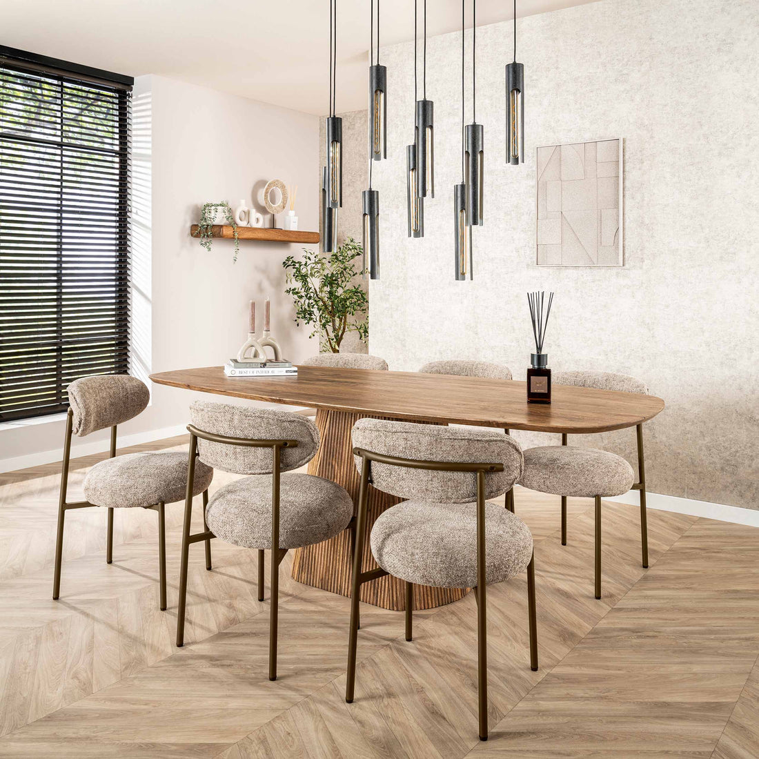 Eetkamerstoel Round Taupe