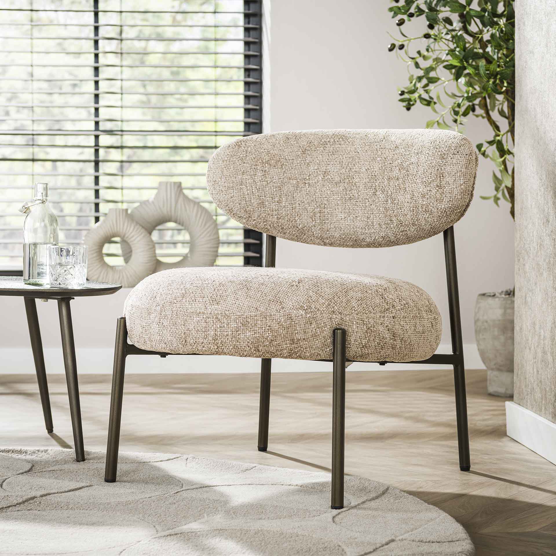 Ronde fauteuil Sofia Zand