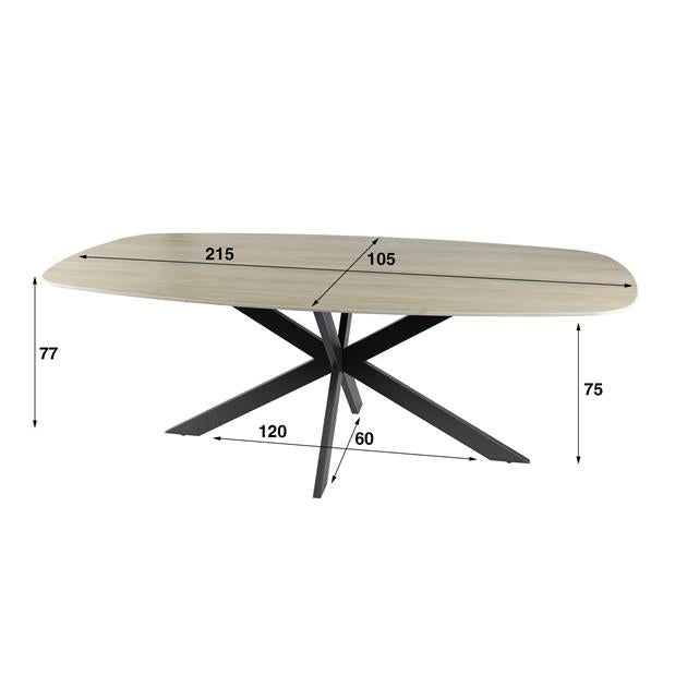 Eettafel Romano Cross 215