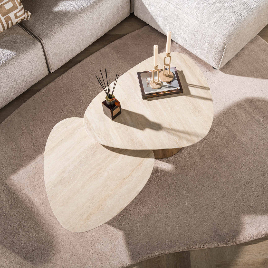 Salontafel Romano driehoekig set/2