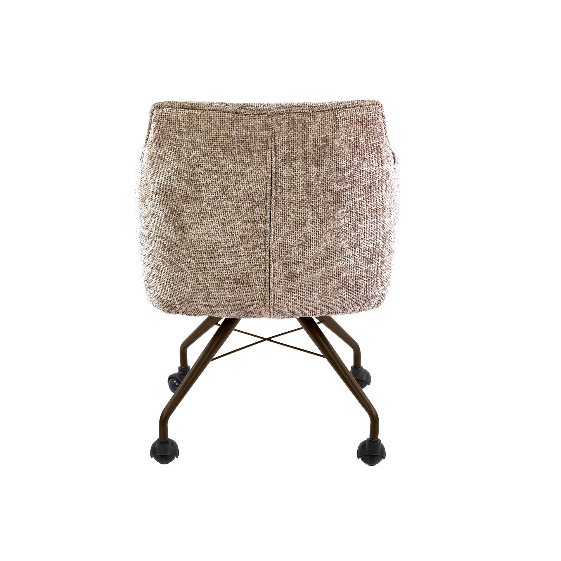 Armstoel met wielen Raster Beige - Industrieelinhuis.nl