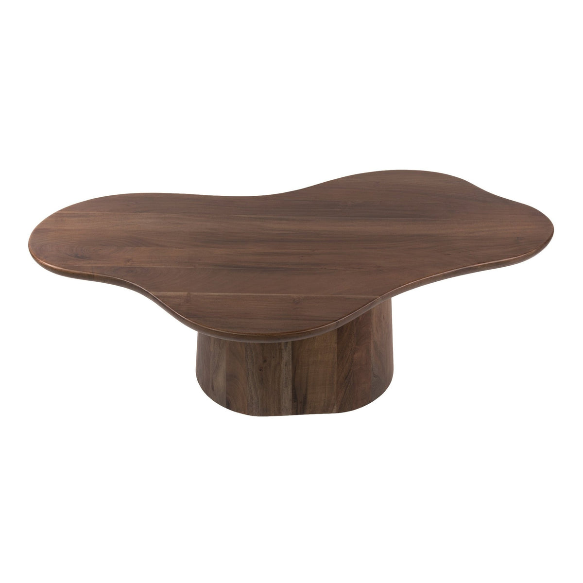 Organische Salontafel Central | Massief acacia bruin