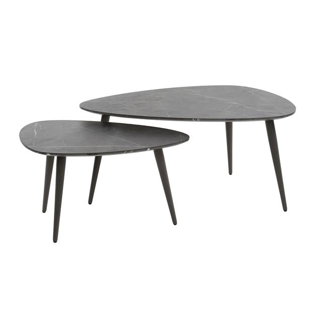 Salontafel Onyx peervormig set/2