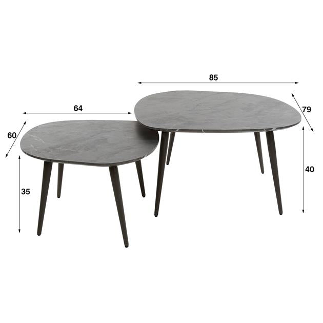 Salontafel Onyx rock set/2