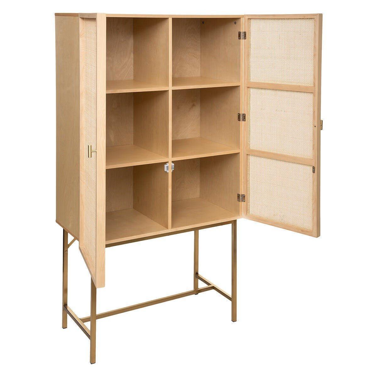 Dressoir "Ibiza" 2-Deurs Hoog – Natuurlijke Elegantie voor Jouw Interieur - Industrieelinhuis.nl