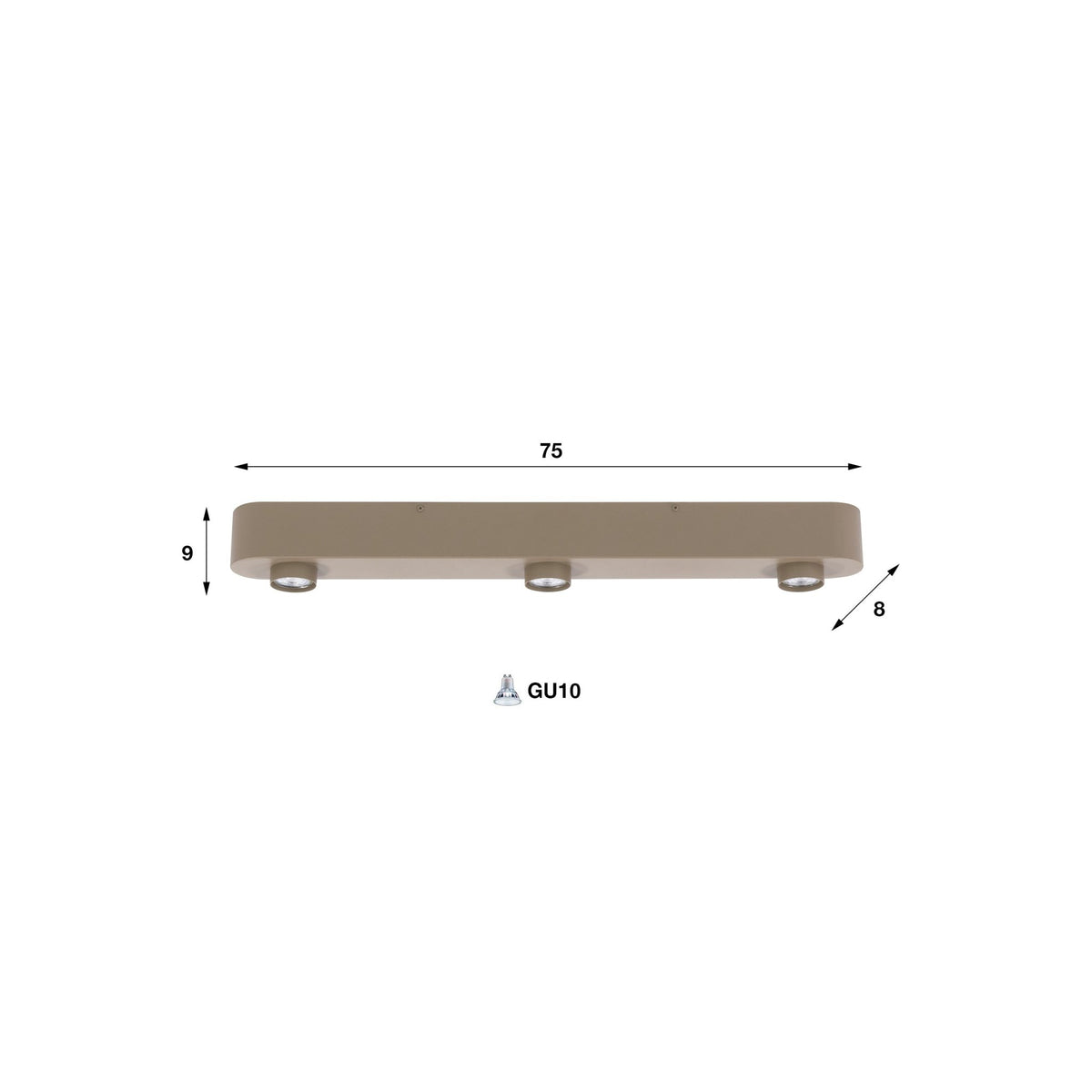 Plafondlamp Bar 3L