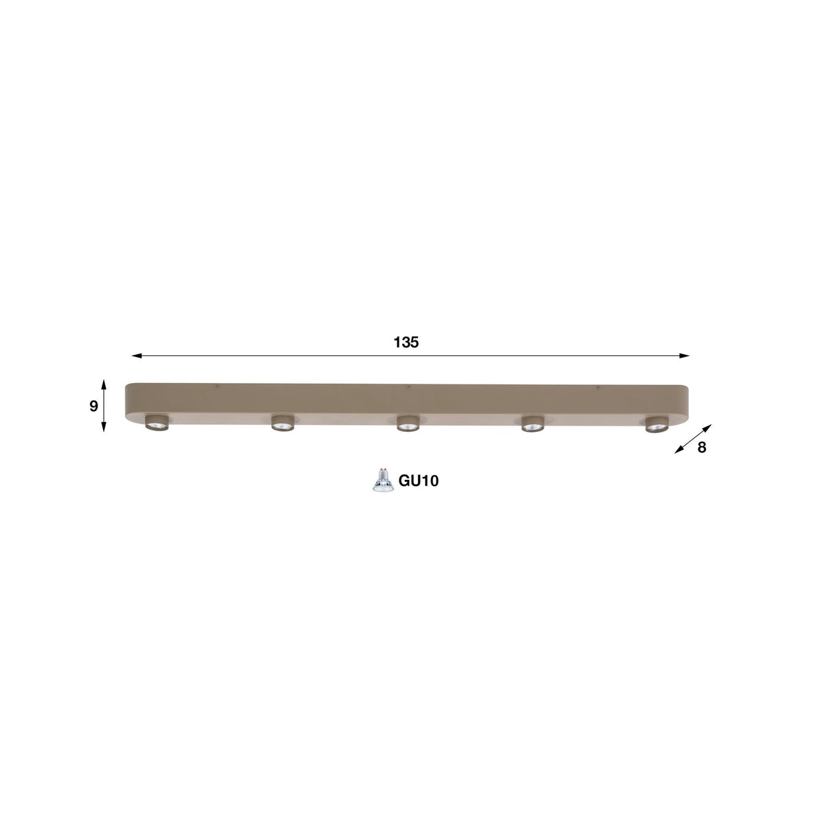 Plafondlamp Bar 5L