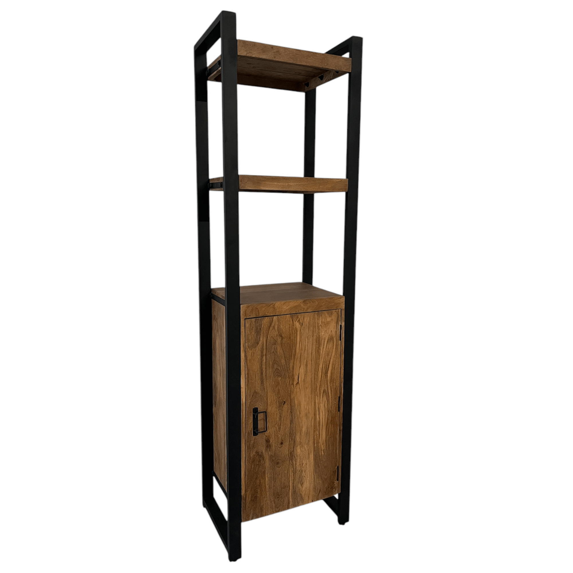 Boekenkast Boaz met 1 deur | 55 cm | Finish Warm - Industrieelinhuis.nl