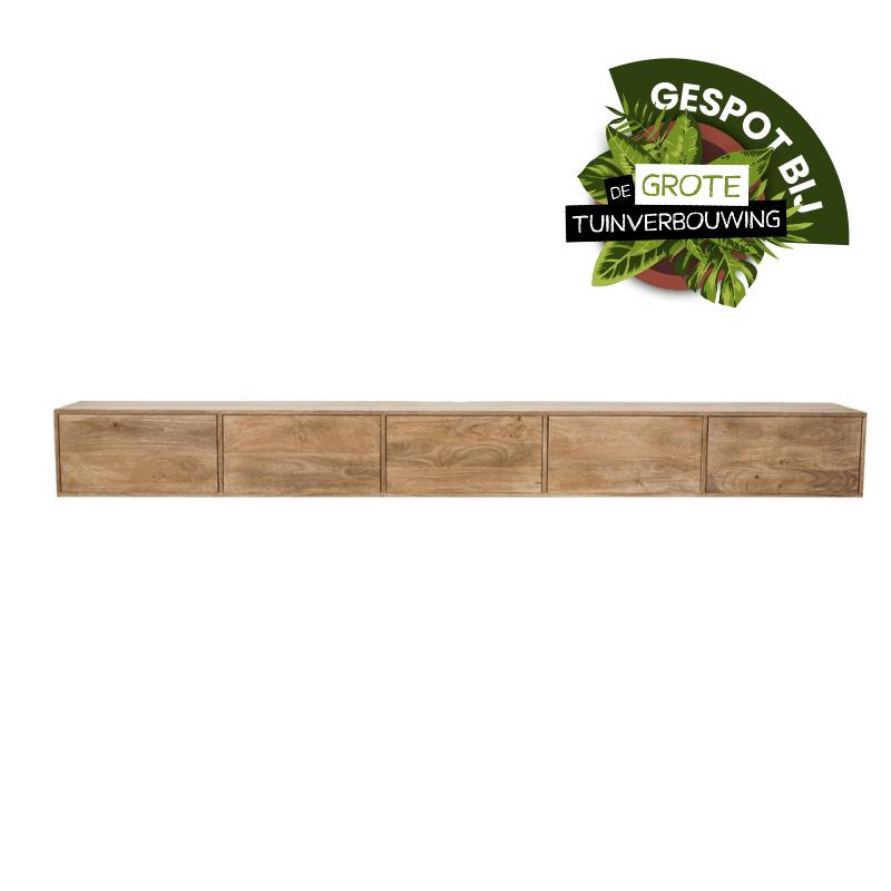 Zwevend tv meubel Vista Naturel | 280 cm - Industrieelinhuis.nl