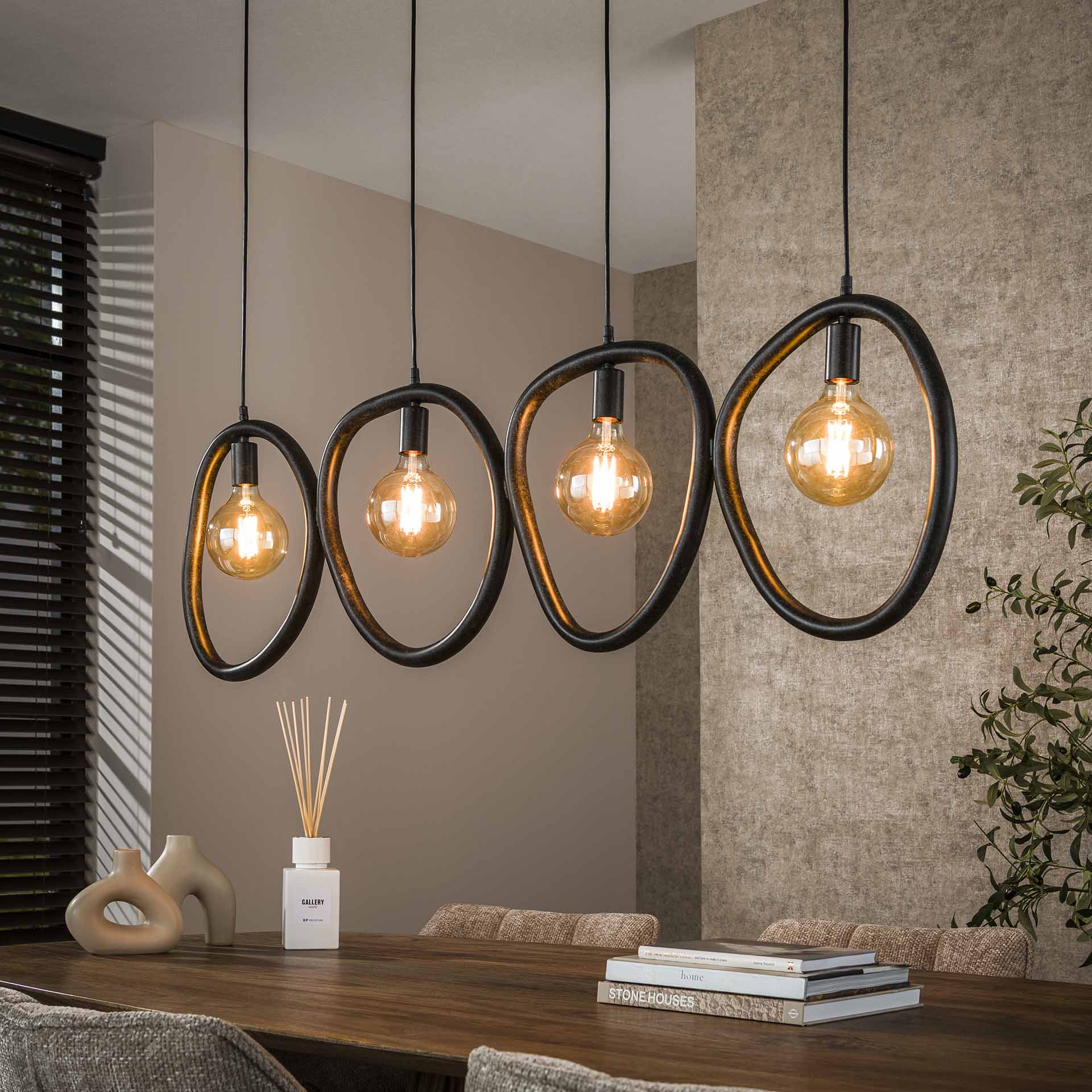 Hanglamp Riley 4 lampen