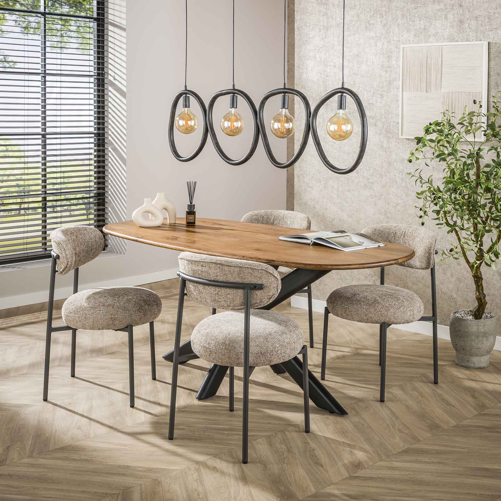 Hanglamp Riley 4 lampen