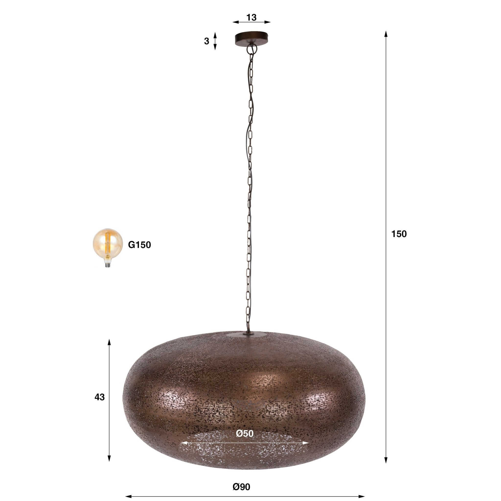 Hanglamp Cielo 1L Ø90