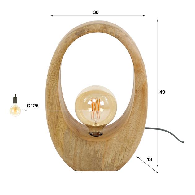 Tafellamp Arch Wood L 1L