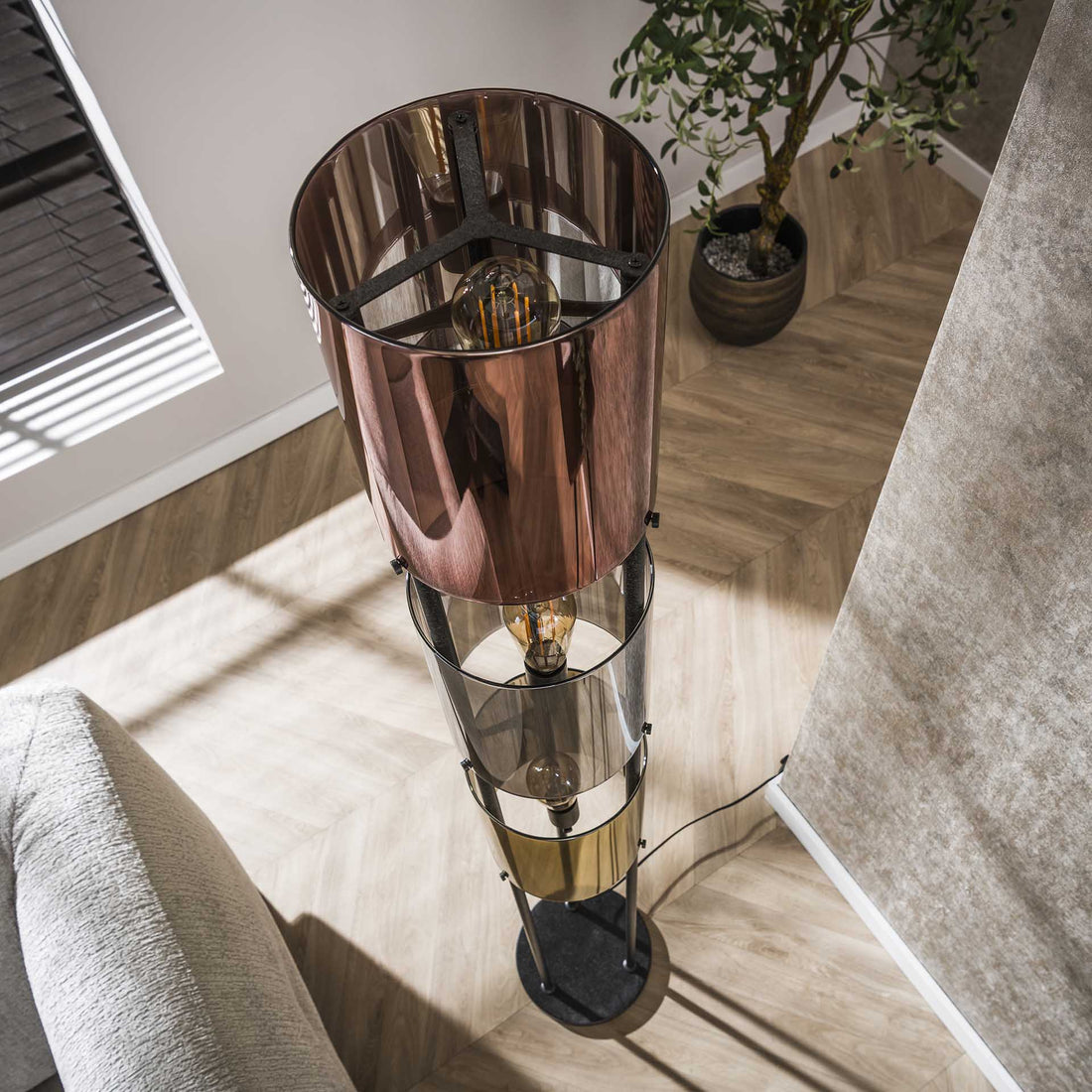 Vloerlamp 3L Lucente tricolore