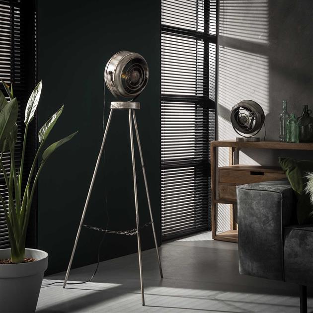 Tafellamp industrieel groot Straal Oud zilver 1 lichtpunt - Industrieelinhuis.nl