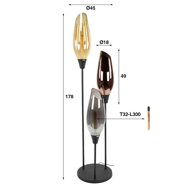 Vloerlamp Cocoon XL 3L