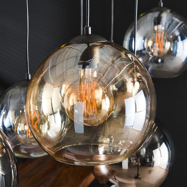 Hanglamp XL set van 7 Mouna Zwart - Industrieelinhuis.nl