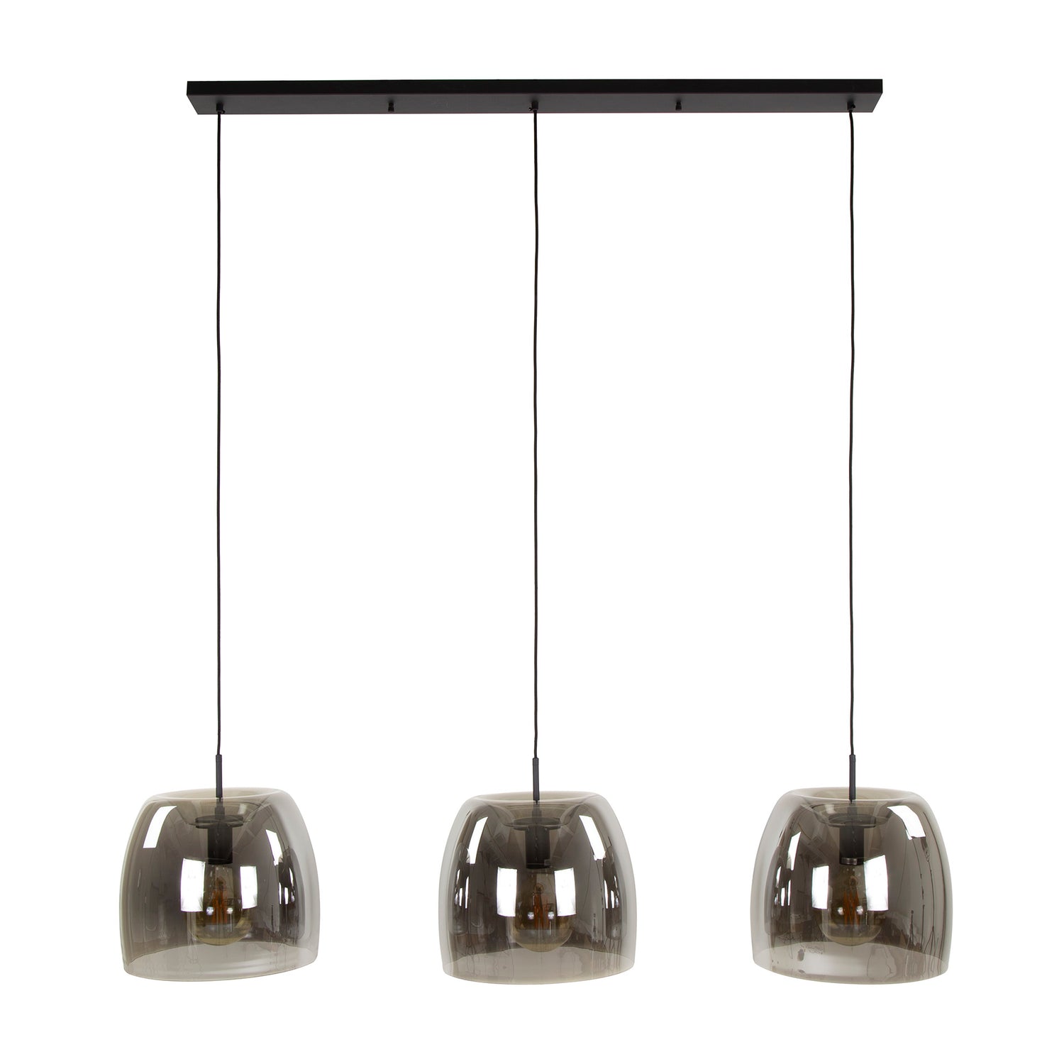 Plafondlamp Liv Glass 3L Smoke Grey - Industrieelinhuis.nl
