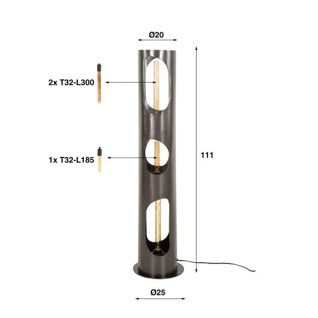Vloerlamp Organic Cylinder 3L