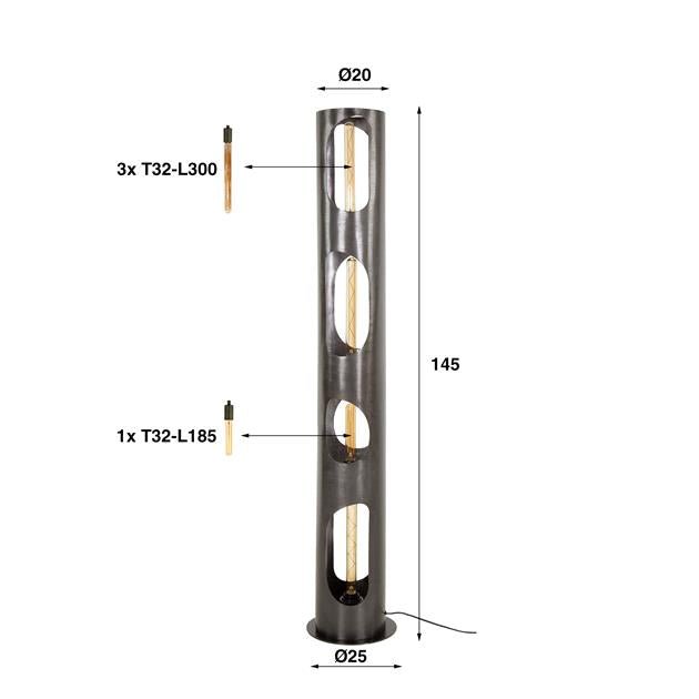 Vloerlamp Organic Cylinder 4L