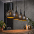 Hanglamp Kegels Mira Zwart 4 lichtpunten - Industrieelinhuis.nl